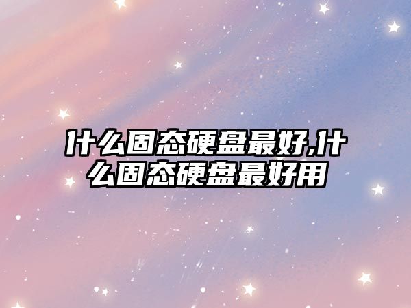 什么固態(tài)硬盤(pán)最好,什么固態(tài)硬盤(pán)最好用