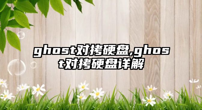 ghost對(duì)拷硬盤(pán),ghost對(duì)拷硬盤(pán)詳解