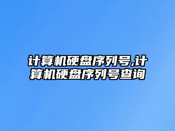 計算機(jī)硬盤序列號,計算機(jī)硬盤序列號查詢