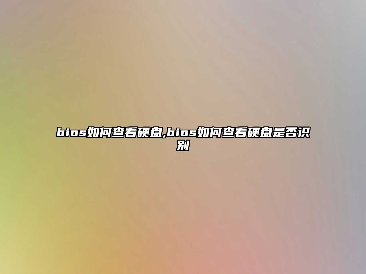 bios如何查看硬盤,bios如何查看硬盤是否識(shí)別