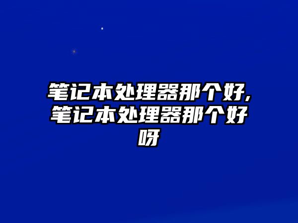 筆記本處理器那個(gè)好,筆記本處理器那個(gè)好呀