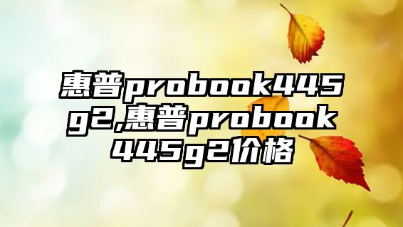 惠普probook445g2,惠普probook445g2價格