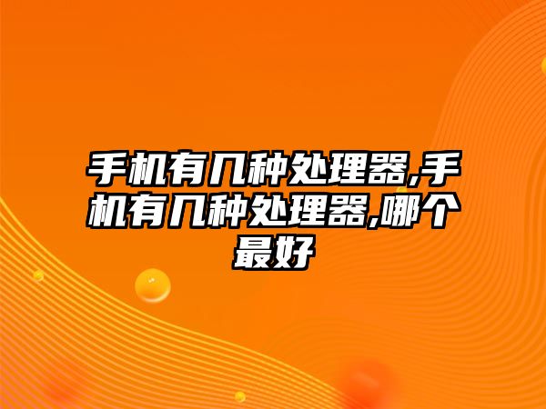 手機(jī)有幾種處理器,手機(jī)有幾種處理器,哪個(gè)最好